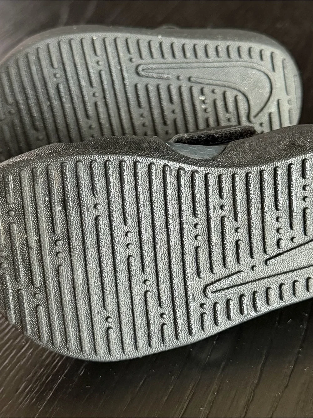Nike Kids Black Slip-On Water Shoes with Logo Pull Tabs